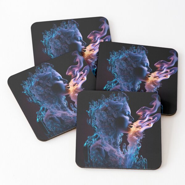 Item preview, Ice Meets Dragon Fire, Dark Fantasy Art designed and sold by Fantasy Masterpiece.