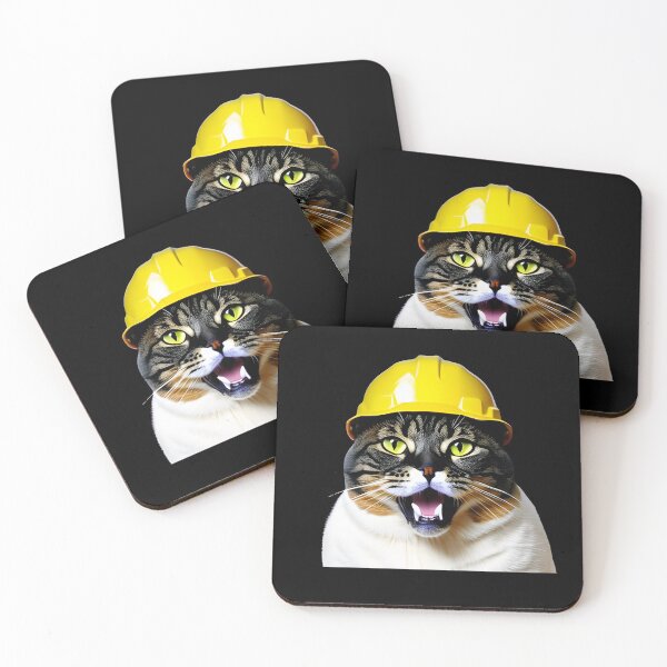 Item preview, Catwithhardhats cat worker designed and sold by Drzamag.