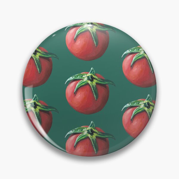Item preview,  Vibrant tomato in gouache on green designed and sold by androidworkshop.
