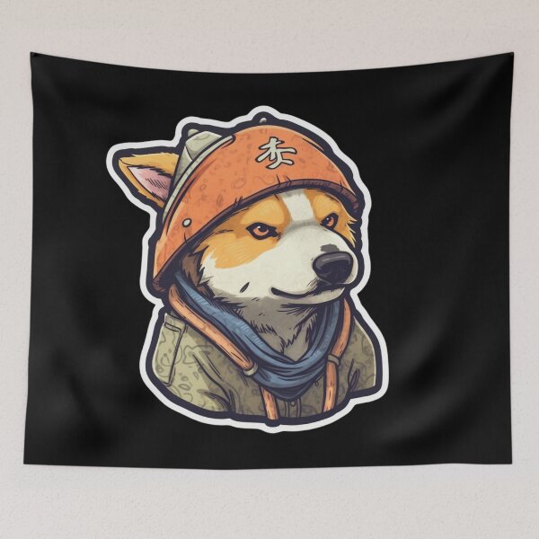 Item preview, Japanese Ninja Shiba Inu Cute Dog Kawaii Anime designed and sold by c4k5llc.