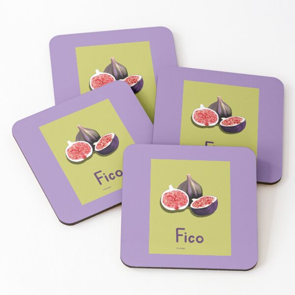 Item preview, FICO illustration with purple figs on light green designed and sold by Posteria.