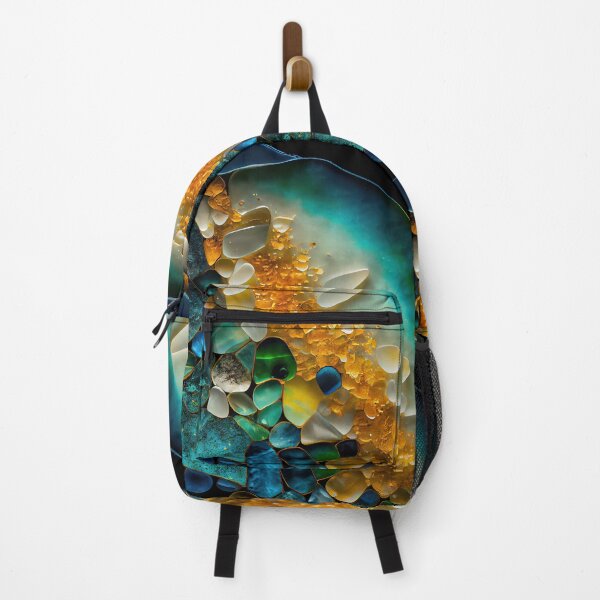 Item preview, Pointillism seaglass golden streams abstract designed and sold by Piotrek0001.