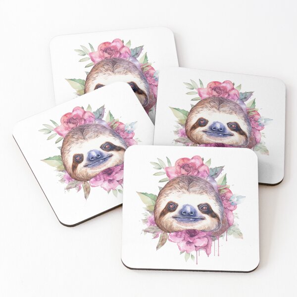 Item preview, "Gentle Sloth Watercolor" designed and sold by zzz888.