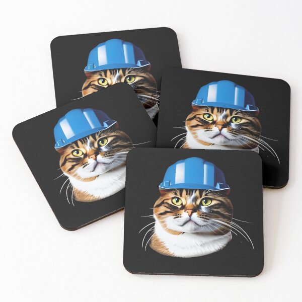Item preview, Catwithhardhats cat worker designed and sold by Drzamag.