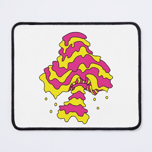 Item preview, The Perfect Mushroom: Exotic Trippy Dripping Drops Wavy Pink and Yellow Stripes Contour Lines designed and sold by Ciara Shortall.