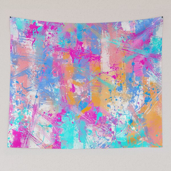 Item preview, Abstract Vibrant Multicolor Brush Strokes and Splatters 5 designed and sold by Cato99.