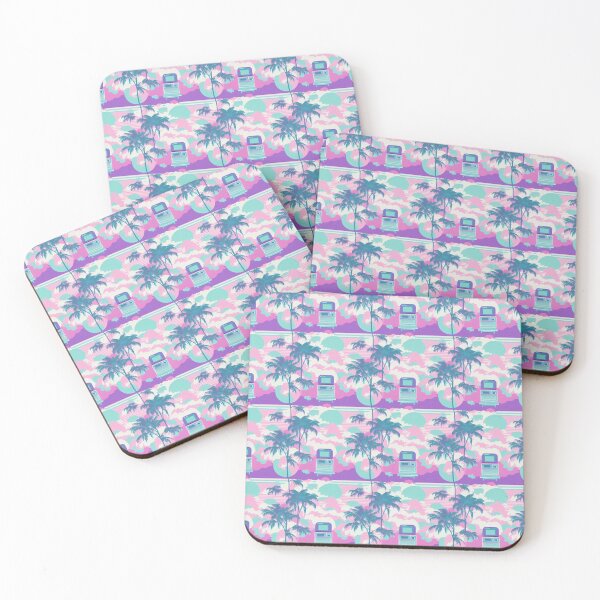 Item preview, Synthwave Tech Pattern in Pink and Blue designed and sold by Fine Prints.