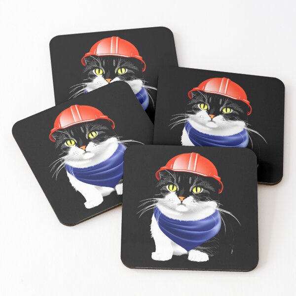 Item preview, Catwithhardhats cat worker designed and sold by Drzamag.