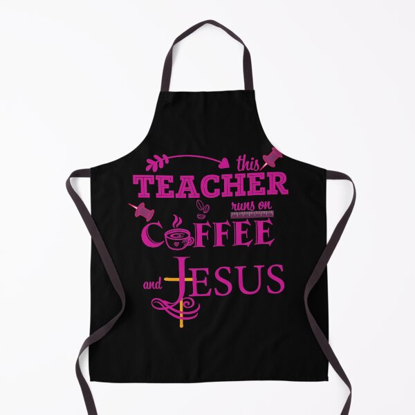 Item preview, This Teacher Runs on Coffee and Jesus designed and sold by PBJArt.