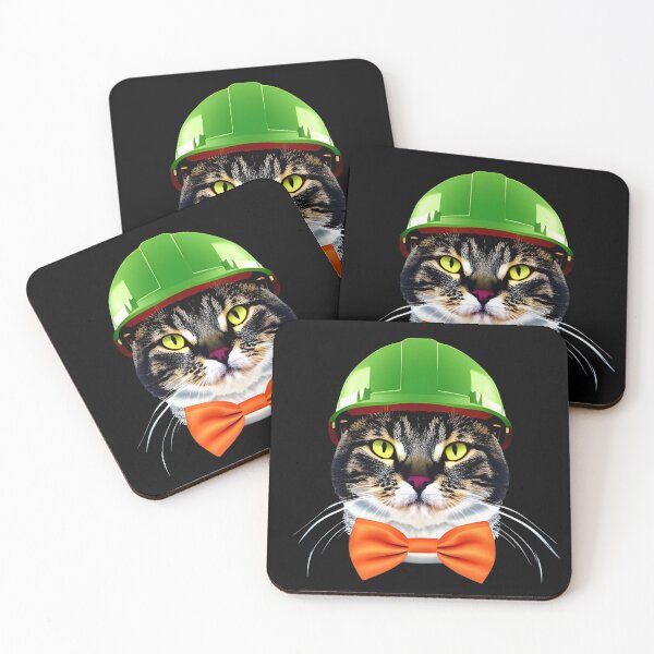 Item preview, Catwithhardhats cat worker designed and sold by Drzamag.