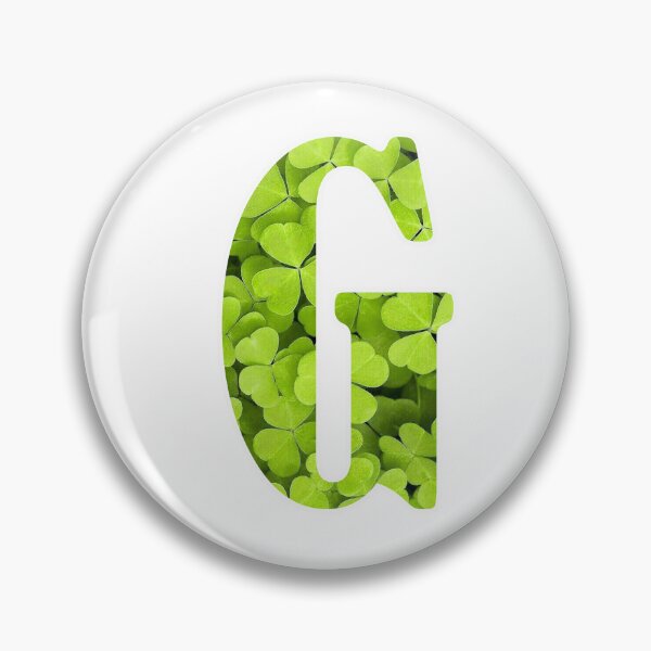 Artikelvorschau, G Botanical Monogram. Detailed CLOVERS Drawing Sticker entworfen und verkauft von Cici-Chan.