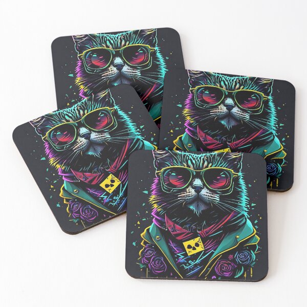 Item preview, A cute and lively punk rock cat. designed and sold by SurrealAnimals.