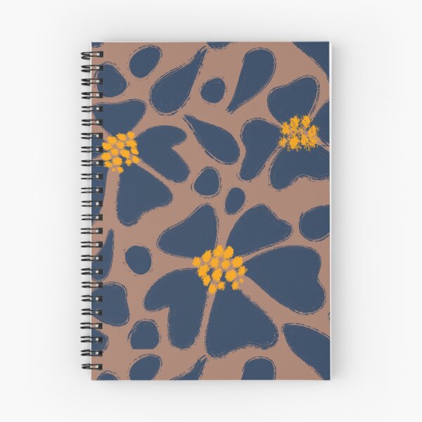 Item preview, Navy Flowers on Mocha Mousse Color designed and sold by BuBuchi.