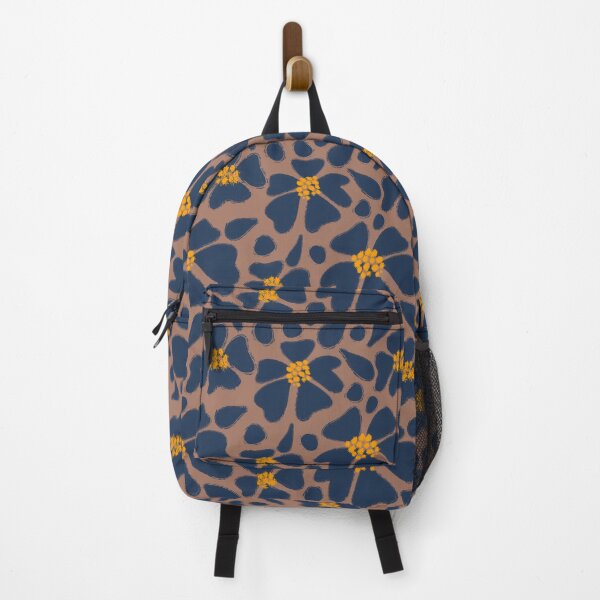 Item preview, Navy Flowers on Mocha Mousse Color designed and sold by BuBuchi.