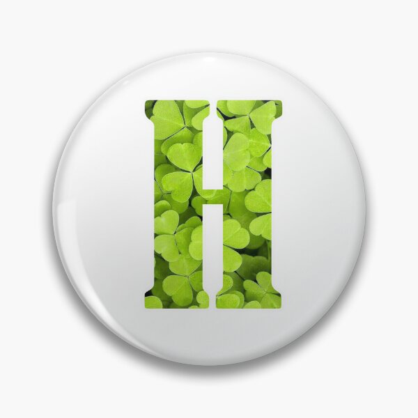 Artikelvorschau, h Botanical Monogram. Detailed CLOVERS Drawing Sticker entworfen und verkauft von Cici-Chan.