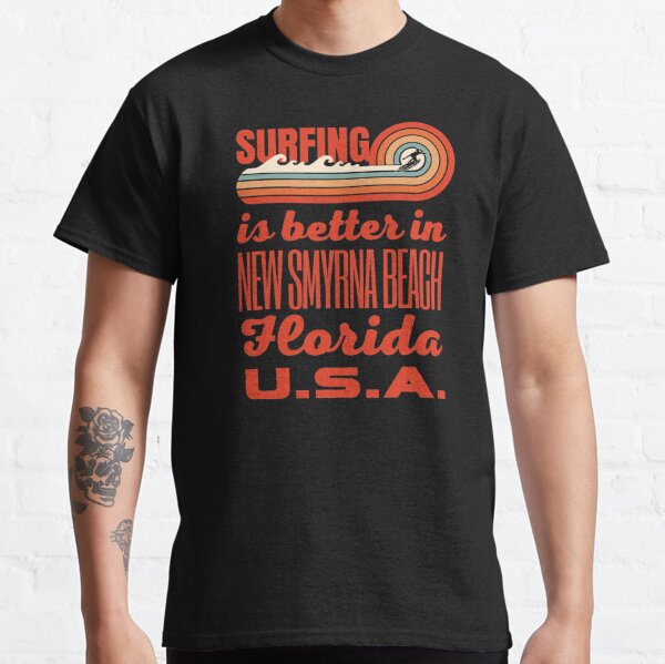 New Smyrna Beach Men's Surf 2-Sided T-Shirt Souvenir Gift – My