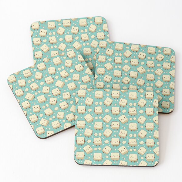 Item preview, Sweet Tofu Pattern - Cartoon Beancurd Design designed and sold by Fine Prints.