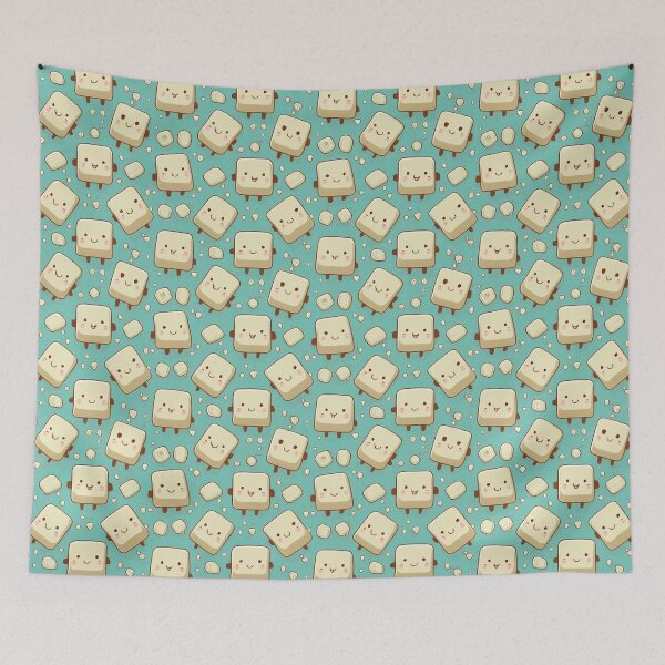 Item preview, Sweet Tofu Pattern - Cartoon Beancurd Design designed and sold by Fine Prints.