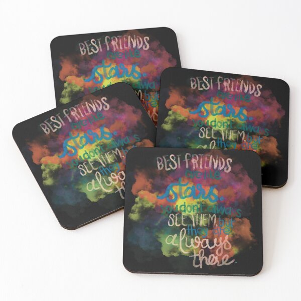 Item preview, Best friends are like stars blue rainbow designed and sold by chuckletuckle.