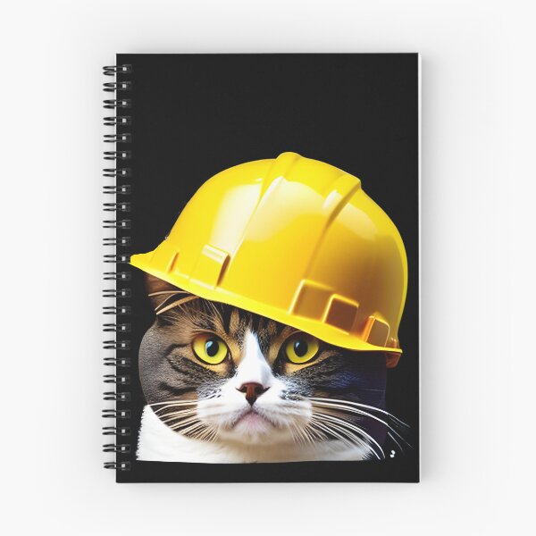 Item preview, Catwithhardhats gato trabajador designed and sold by Drzamag.