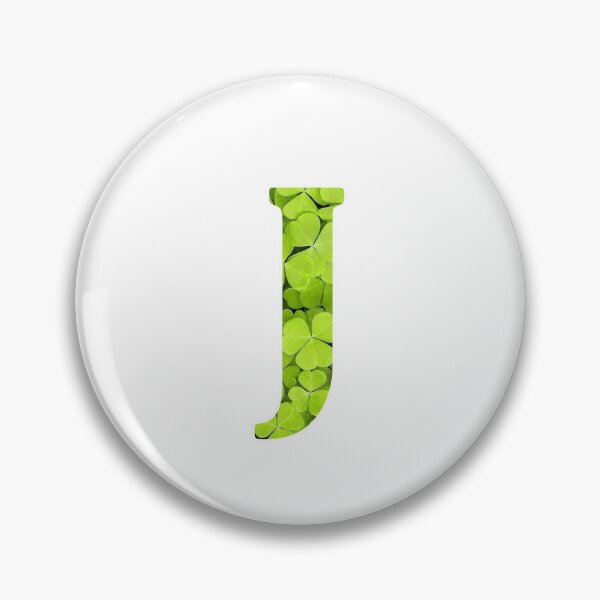 Artikelvorschau, j Botanical Monogram. Detailed CLOVERS Flowers Drawing Sticker entworfen und verkauft von Cici-Chan.