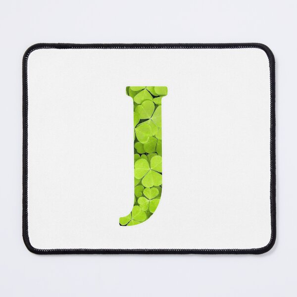 Artikelvorschau, j Botanical Monogram. Detailed CLOVERS Flowers Drawing Sticker entworfen und verkauft von Cici-Chan.