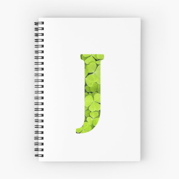 Artikelvorschau, j Botanical Monogram. Detailed CLOVERS Flowers Drawing Sticker entworfen und verkauft von Cici-Chan.