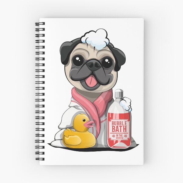 Item preview, Pet Pug in bath towel, funny pet dog bathroom art designed and sold by Wyattdesign.