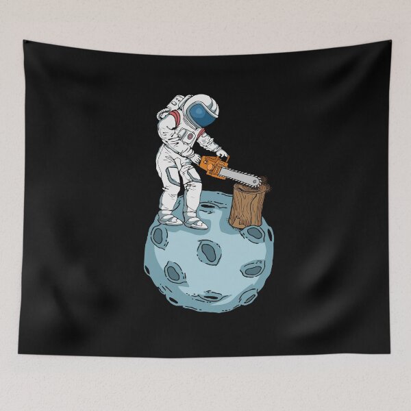 Item preview, Chainsaw Moon Space Woodworker Gift Men Astronaut Chainsaw designed and sold by DSWShirts.