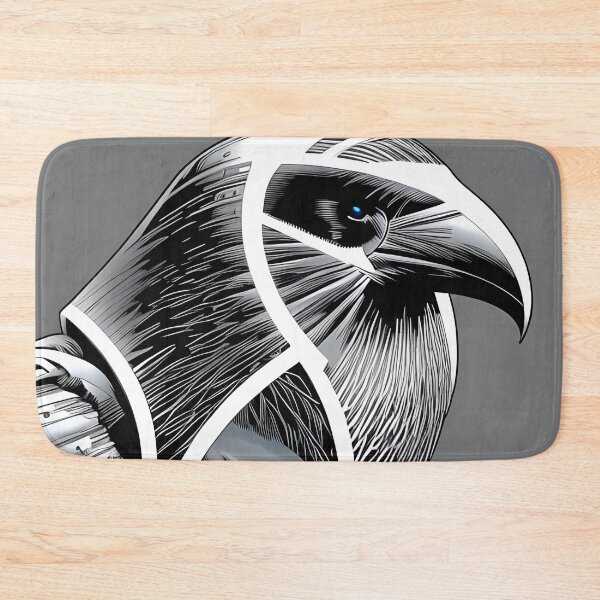 Item preview, Black and white drawing of a raven designed and sold by brandway.