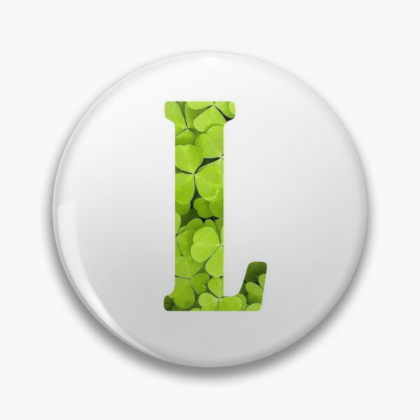 Artikelvorschau, L Botanical Monogram. Detailed CLOVERS Flowers Drawing Sticker entworfen und verkauft von Cici-Chan.