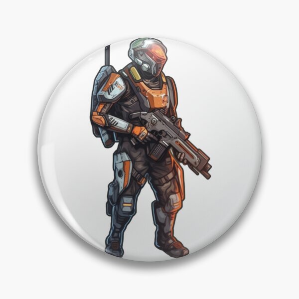 Item preview, future soldier armored sticker designed and sold by AiWonderPrints.