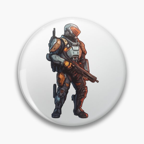 Item preview, future soldier armored sticker designed and sold by AiWonderPrints.