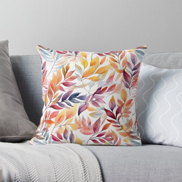 Floral Pattern Art, Botanical Patterns Throw Pillow
