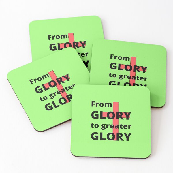 Item preview, 2 Cor 3.18 From Glory to Greater Glory (block print) designed and sold by MGonline.