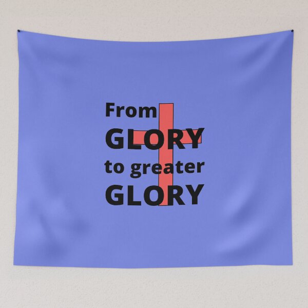 Item preview, 2 Cor 3.18 From Glory to Greater Glory (block print) designed and sold by MGonline.