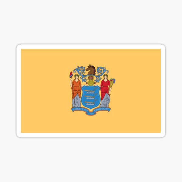Artikel-Vorschau von Geschenke, Masken, Aufkleber und Produkte mit der Flagge von NEW JERSEY, designt und verkauft von mpodger.