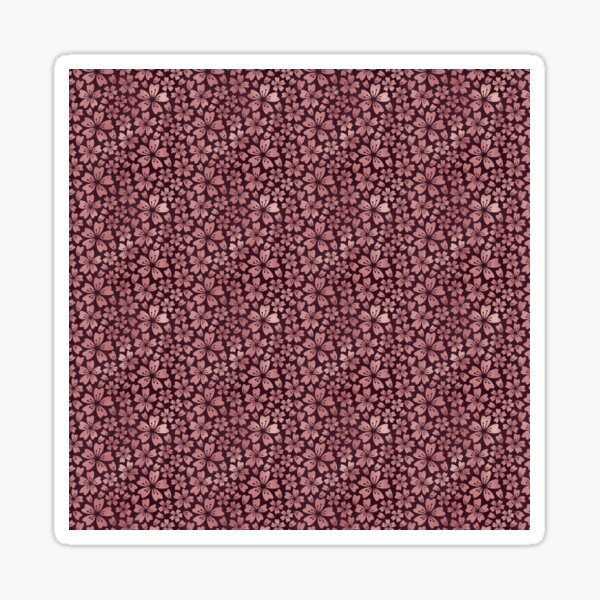 Vintage Purple Brown Flowers Floral Seamless Pattern Sticker