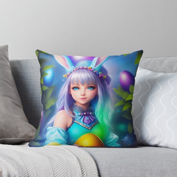 Item preview, Bunny colorful girl designed and sold by Tw1nsAIArt.