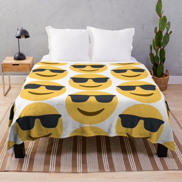 Item preview, Smiling Face With Sunglasses Emoji designed and sold by KatsCanvas.