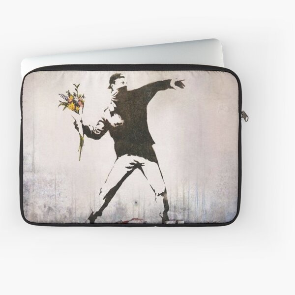 Rage, Flower Thrower, Banksy Laptop Sleeve