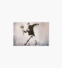Rage, Flower Thrower, Banksy Art Board