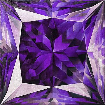 Purple Amethyst Gemstone Hand-Painted Artwork Throw Pillow for Sale by  AmberSunArt