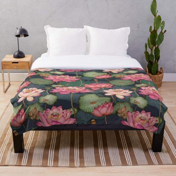 Item preview, Lotus Flower Pattern Art, Botanical Pattern designed and sold by MonkStudio.