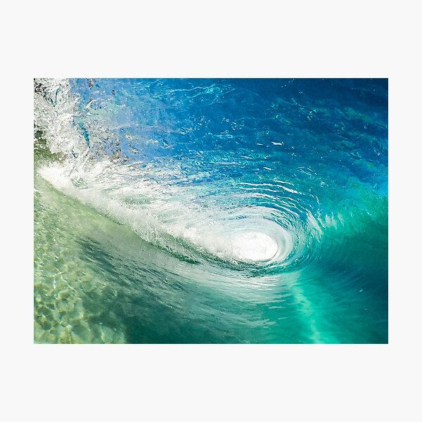 Wave Tube surfing surf Beach Waves Water Wave Ocean Coastal Photographic Print