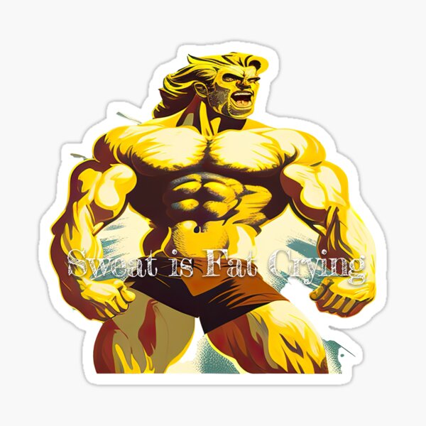 Gym fitness body building gyming accessories sweat Sticker