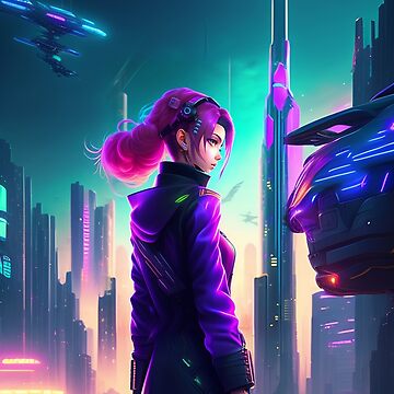 AI Art: cyberpunk inspired anime girl by @PARADOX