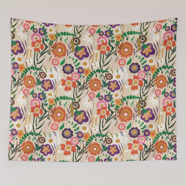 Item preview, Folk Spring Floral Purple designed and sold by susycosta.
