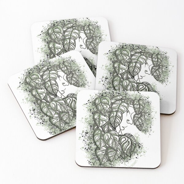 Item preview, Abstract Monstera Plant Lady designed and sold by tenderchomps.