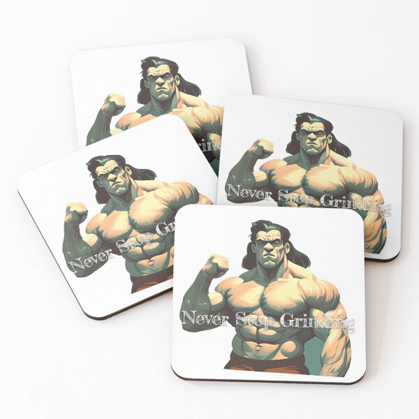 Item preview, Never Stop GrindingDesignBodybuilding Fitness Gym Workout Exercise Merch Print Design designed and sold by tengamerx.